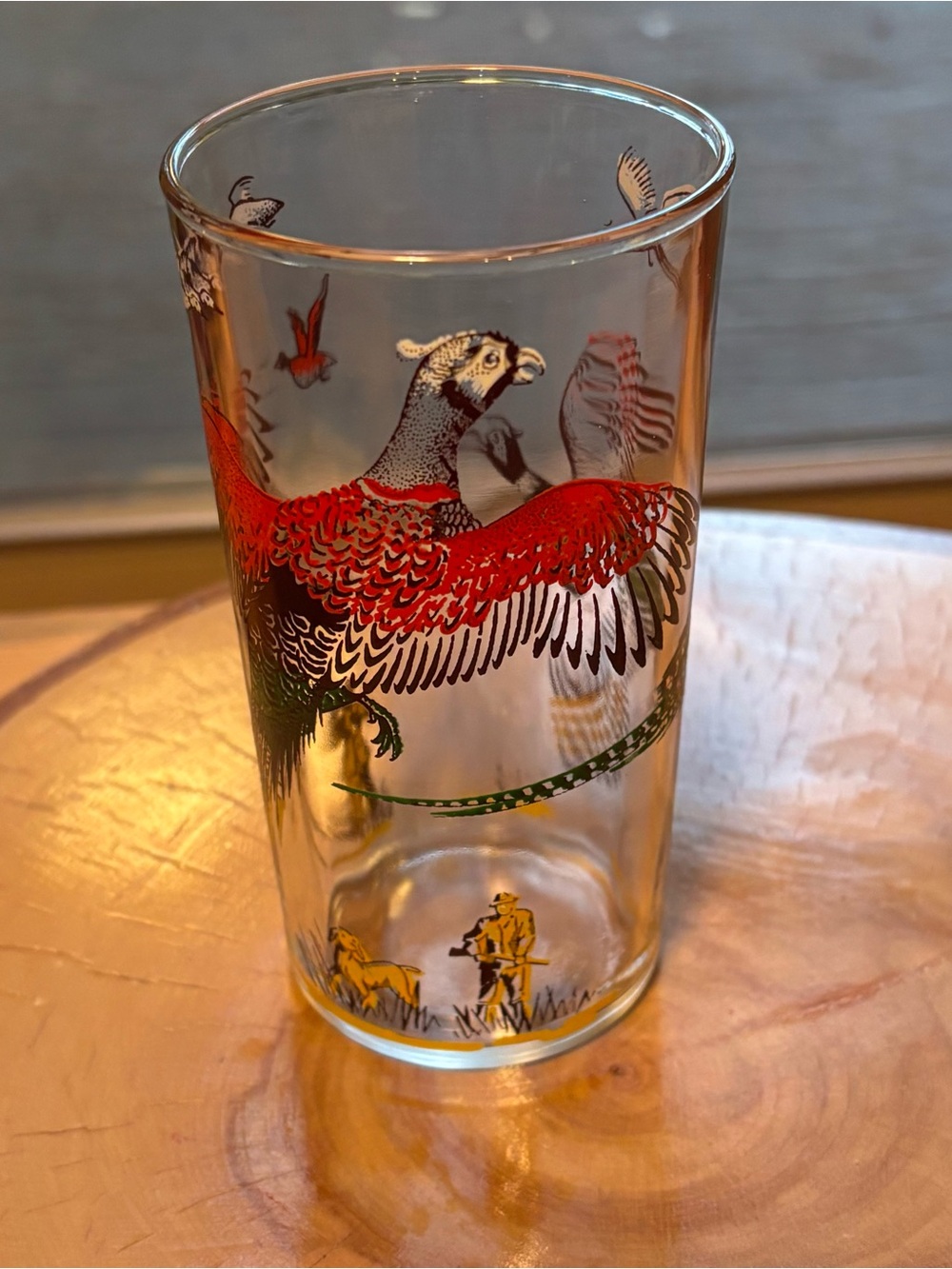 Vintage 1950’s Hazel Altas Pheasant Highball Glasses Set of 4